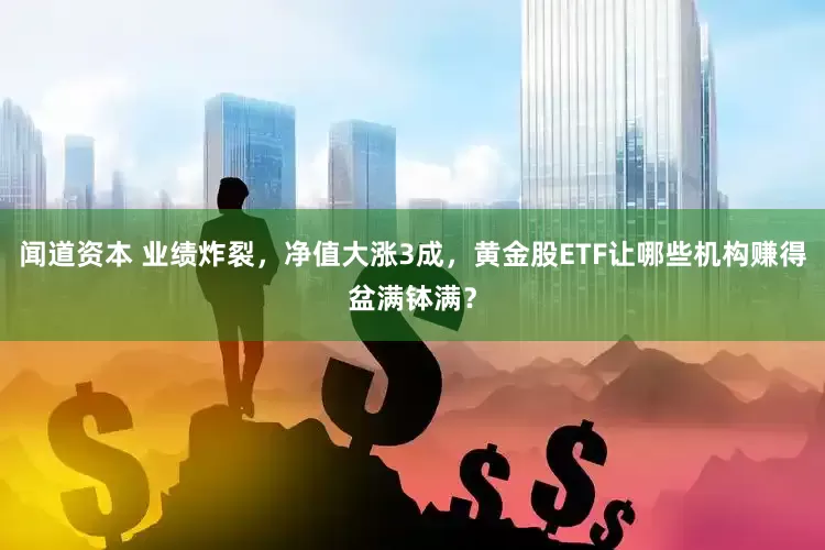 闻道资本 业绩炸裂，净值大涨3成，黄金股ETF让哪些机构赚得盆满钵满？